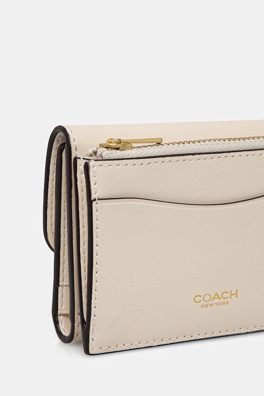 Coach leather wallet CZ111 beige SS26