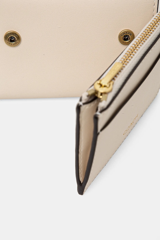 Coach leather wallet beige CZ111