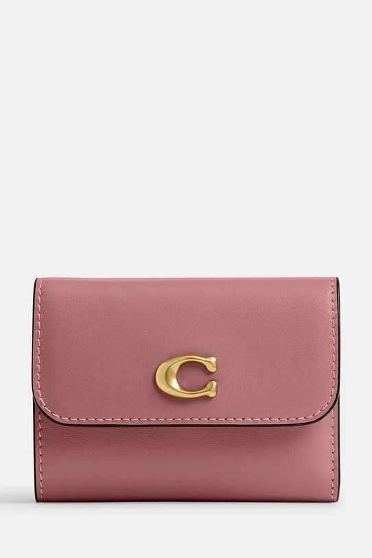 Coach portfel skórzany skóra licowa różowy CZ111