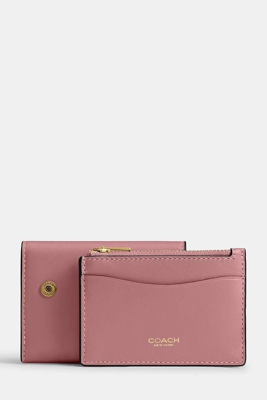 Coach portfel skórzany różowy CZ111