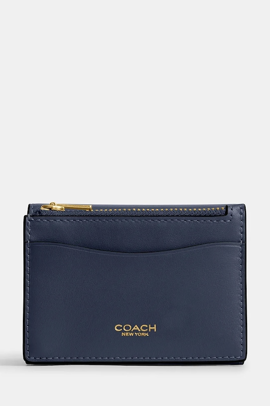 Coach portfel skórzany CZ111 granatowy SS26