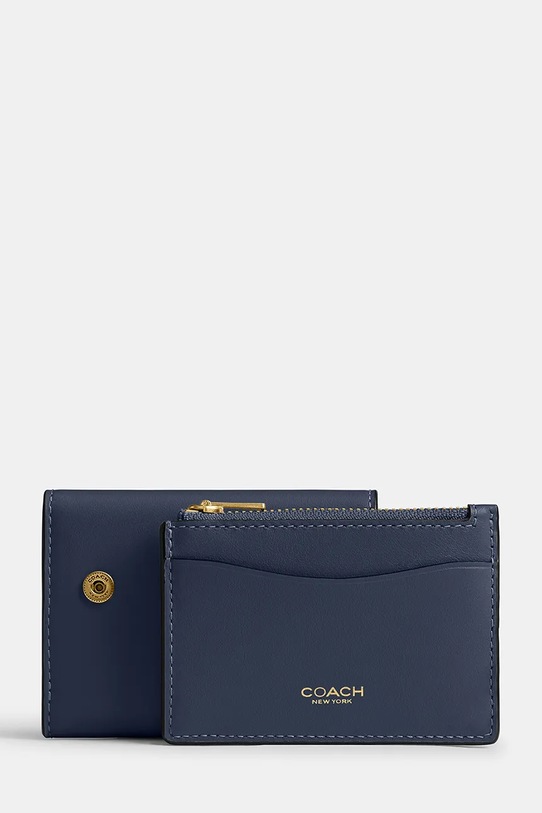 Coach portfel skórzany granatowy CZ111
