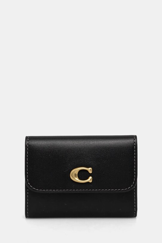 Kožená peňaženka Coach usňová koža čierna CZ111