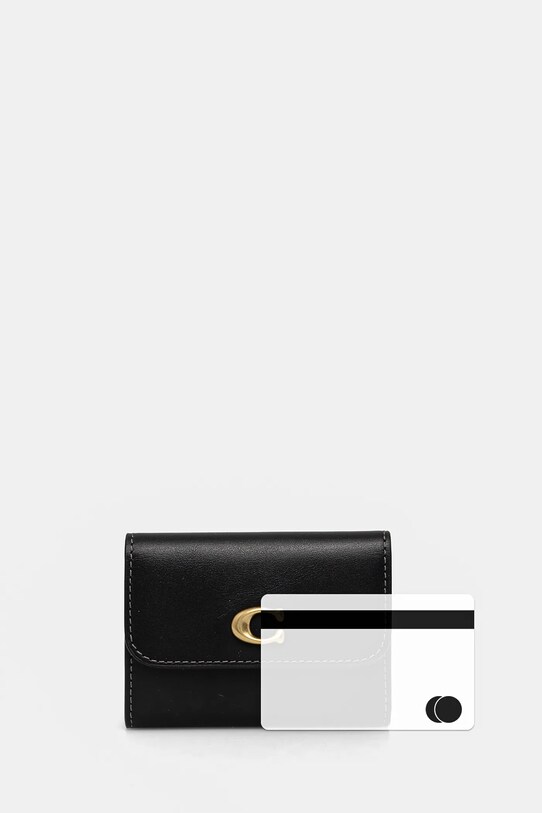 Kožená peňaženka Coach čierna CZ111