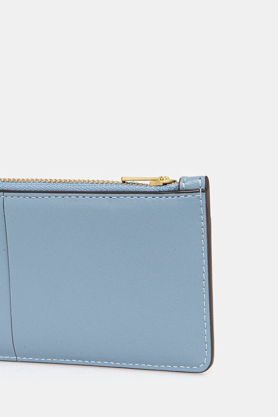 Шкіряний чохол на банківські карти Coach CZ112 блакитний SS26