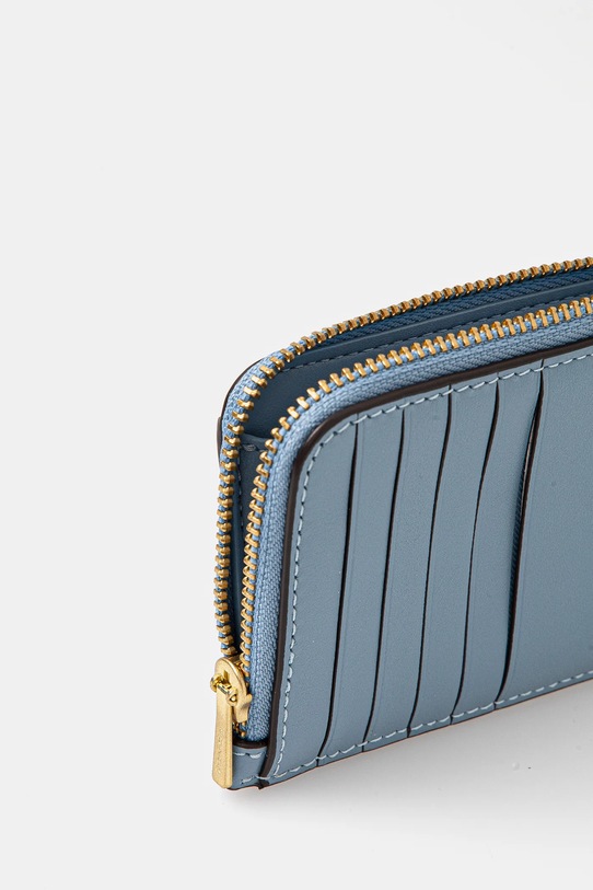 Аксесуари Шкіряний чохол на банківські карти Coach CZ112 блакитний