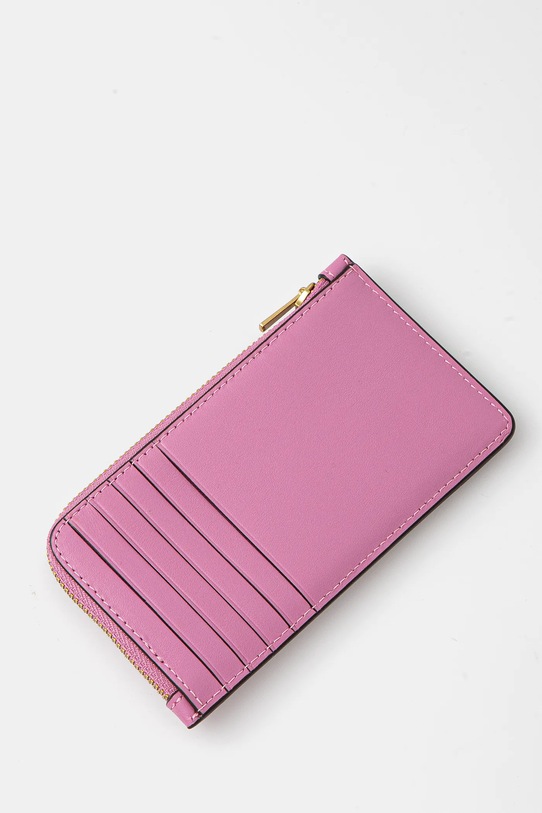 Kožené pouzdro na karty Coach CZ112 růžová AA00