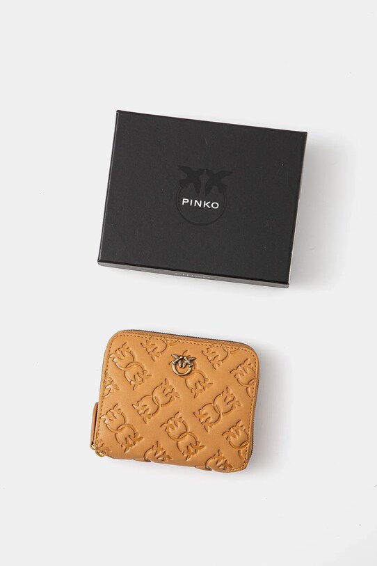 Pinko portofel de piele maro 100249.A1YB