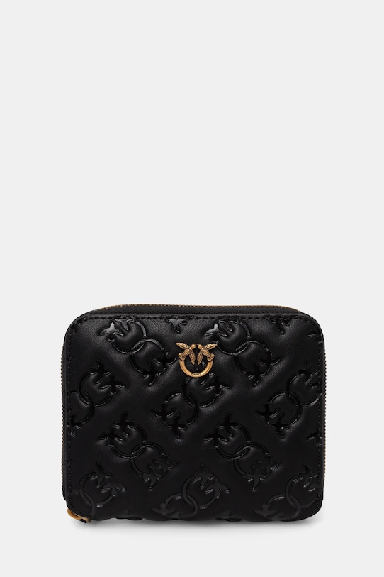 Шкіряний гаманець Pinko візерунок чорний 100249.A1YB