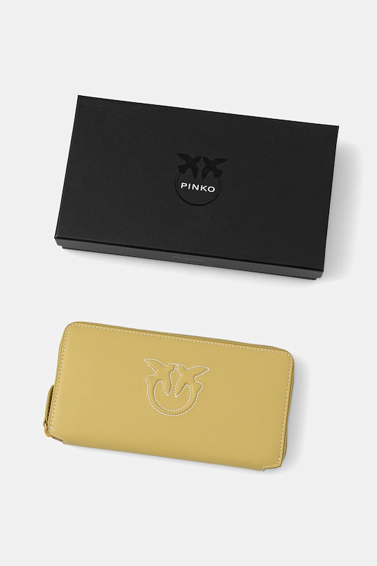 Pinko portofel de piele verde 100250.A2AN