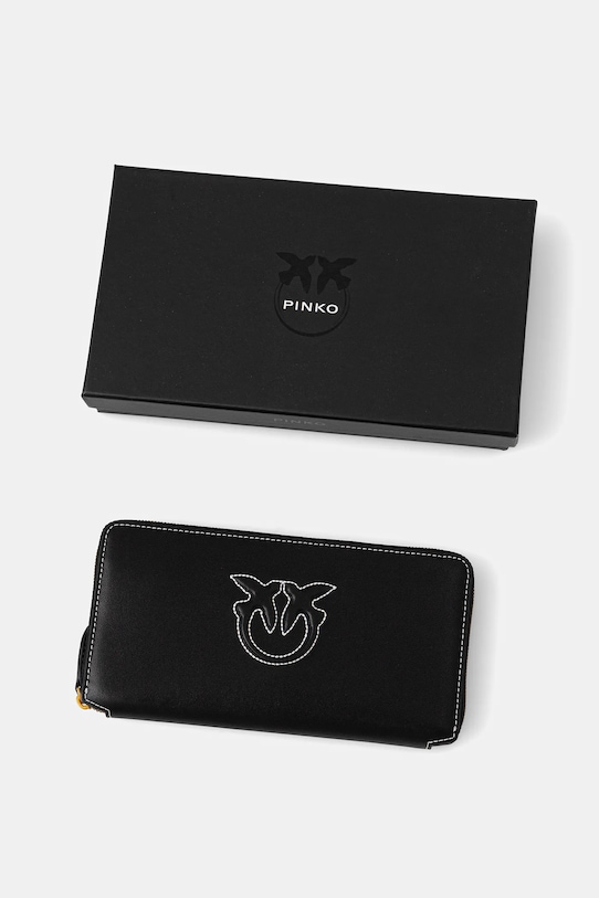 Usnjena denarnica Pinko črna 100250.A2AN