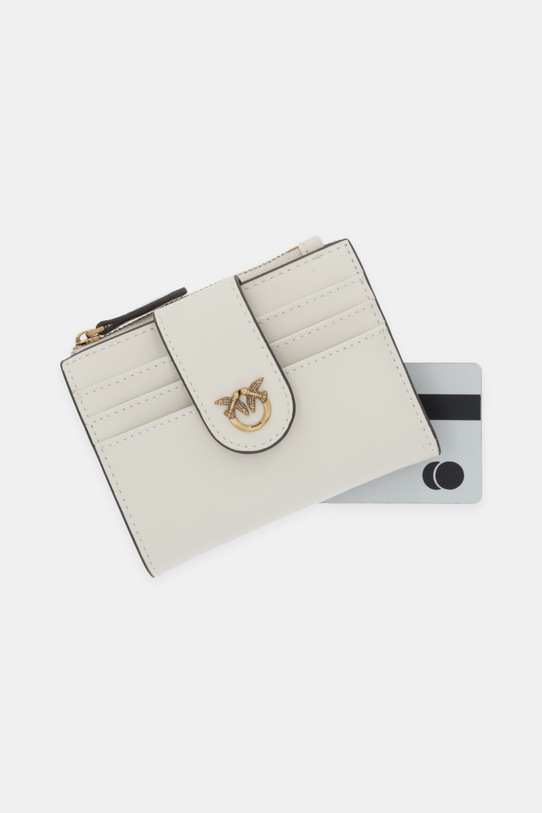 Pinko portfel skórzany beżowy 103610.A0F1