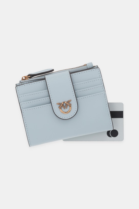 Pinko portfel skórzany niebieski 103610.A0F1