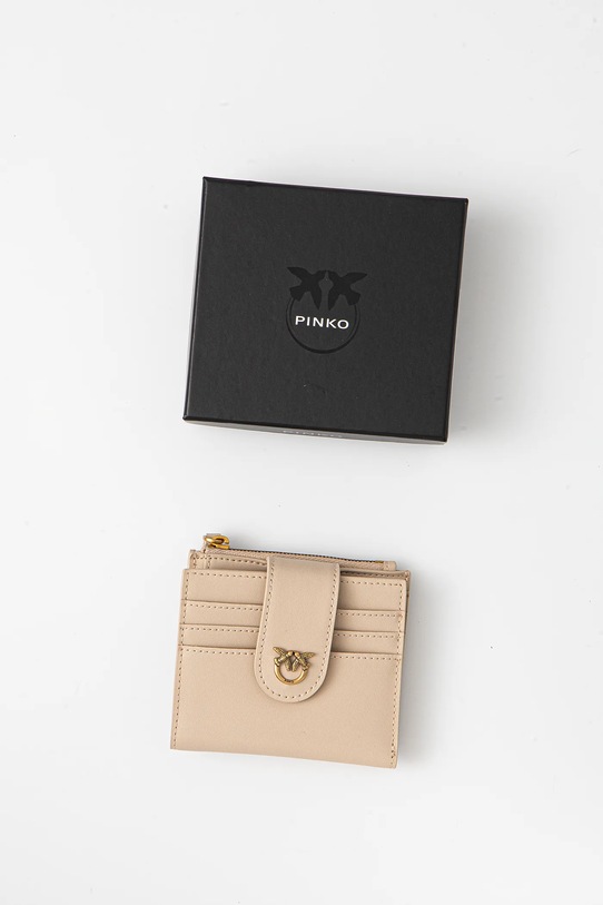 Кожаный кошелек Pinko бежевый 103610.A0F1