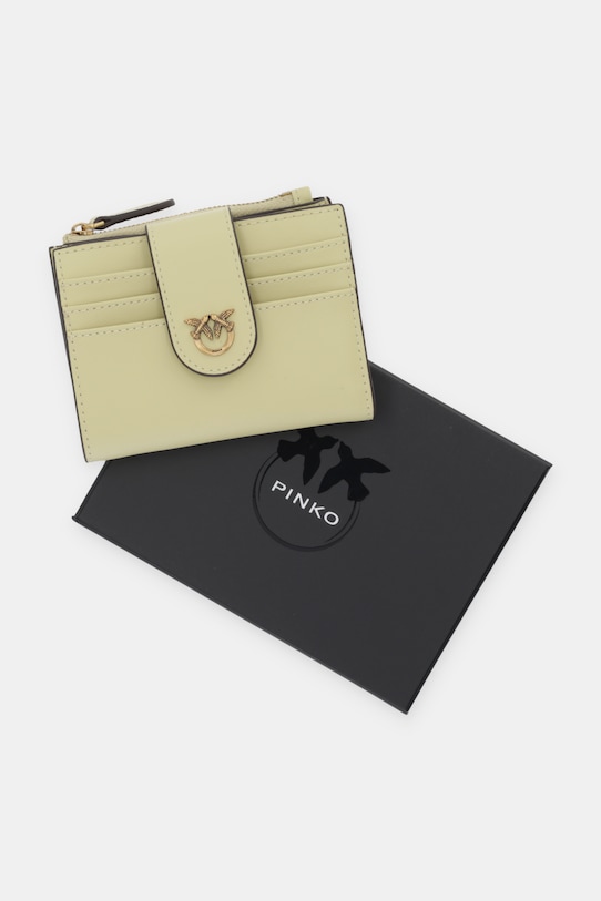 Pinko portfel skórzany 103610.A0F1 żółty