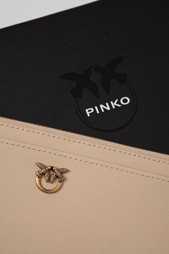 Шкіряний гаманець Pinko 103611.A0F1 бежевий