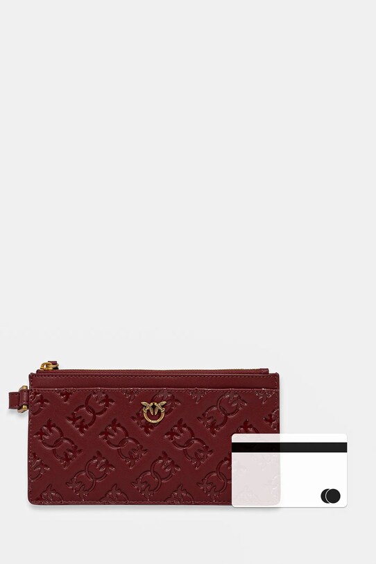 Pinko portofel de piele 103611.A1YB burgundia