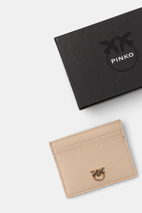 Аксесуари Шкіряний чохол на банківські карти Pinko 103762.A0F1 бежевий