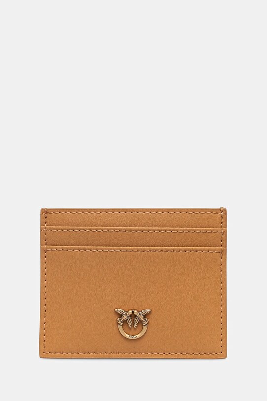 Pinko portacarte in pelle semplice arancione 103762.A0F1