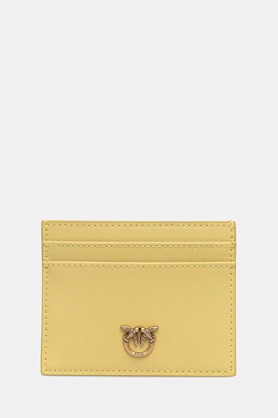 Pinko portacarte in pelle semplice verde 103762.A0F1