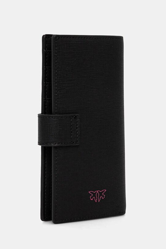 Δερμάτινο πορτοφόλι Pinko 104354.A29P μαύρο SS25