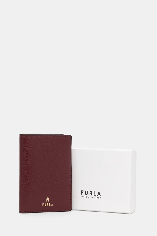 Furla husa de pasaport din piele WP00309.ARE000.3574S burgundia