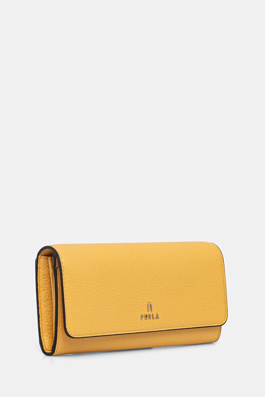 Δερμάτινο πορτοφόλι Furla WP00317.HSF000.CRE00 κίτρινο SS25