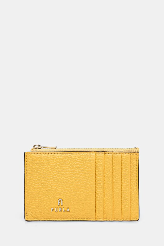 Furla portfel skórzany skóra licowa żółty WP00310.HSF000.CRE00