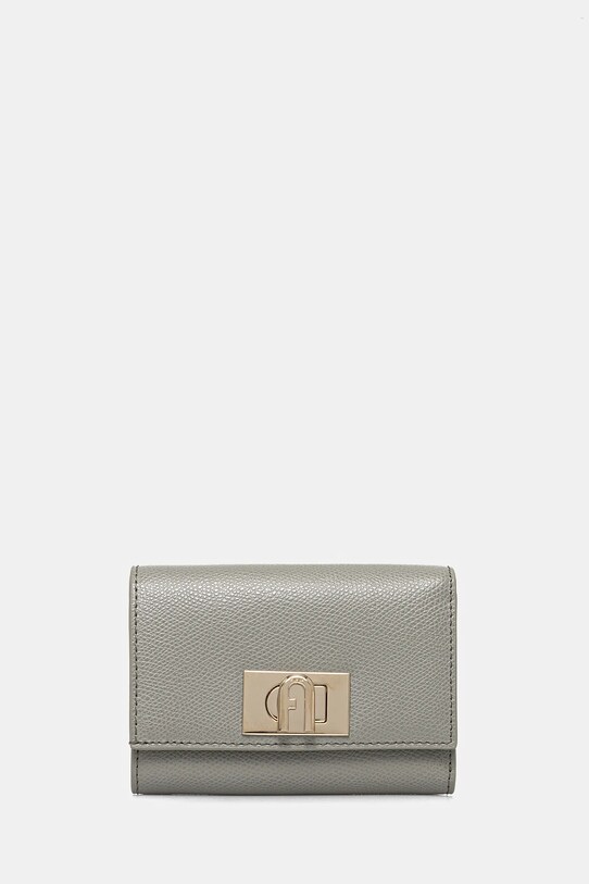 Шкіряний гаманець Furla імітація лицьової шкіри сірий WP00225.ARE000.AG700