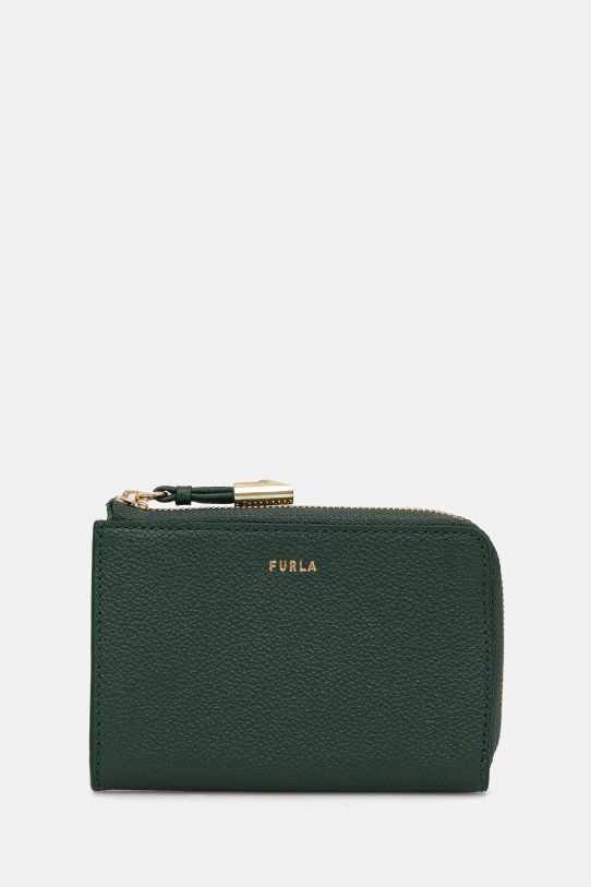 Шкіряний гаманець Furla лицьова шкіра зелений WP00470.BX3036.ALL00