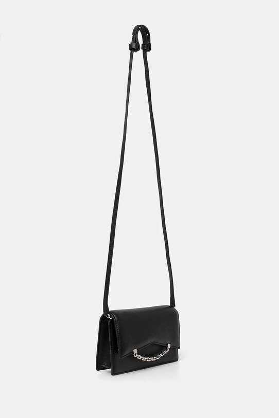 Kožená kabelka Karl Lagerfeld A1W32037 čierna SS25