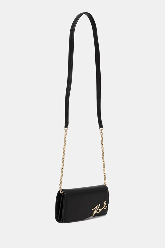 Karl Lagerfeld portfel skórzany A1W32068 czarny SS25