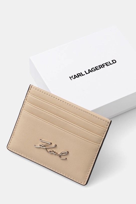 Аксессуары Кожаный чехол на карты Karl Lagerfeld A1W32069 бежевый