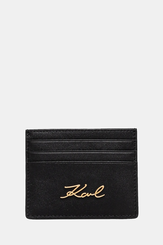 Шкіряний чохол на банківські карти Karl Lagerfeld Planet friendly чорний A1W32069