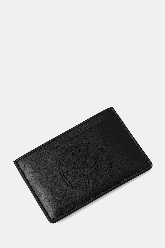 Kožené pouzdro na karty Karl Lagerfeld A1W32099 černá SS25