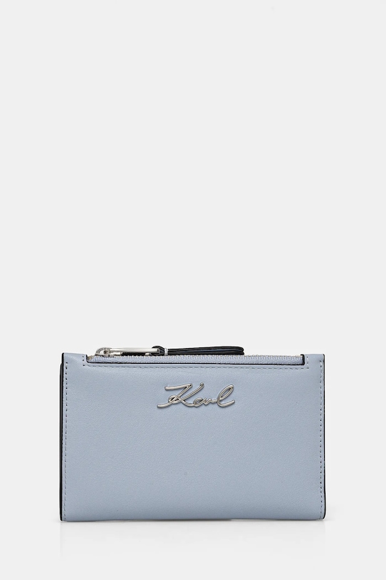 Karl Lagerfeld portfel skóra licowa niebieski A1W32104