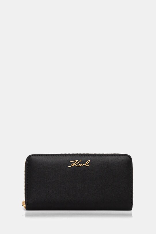 Гаманець Karl Lagerfeld лицьова шкіра чорний A1W32106