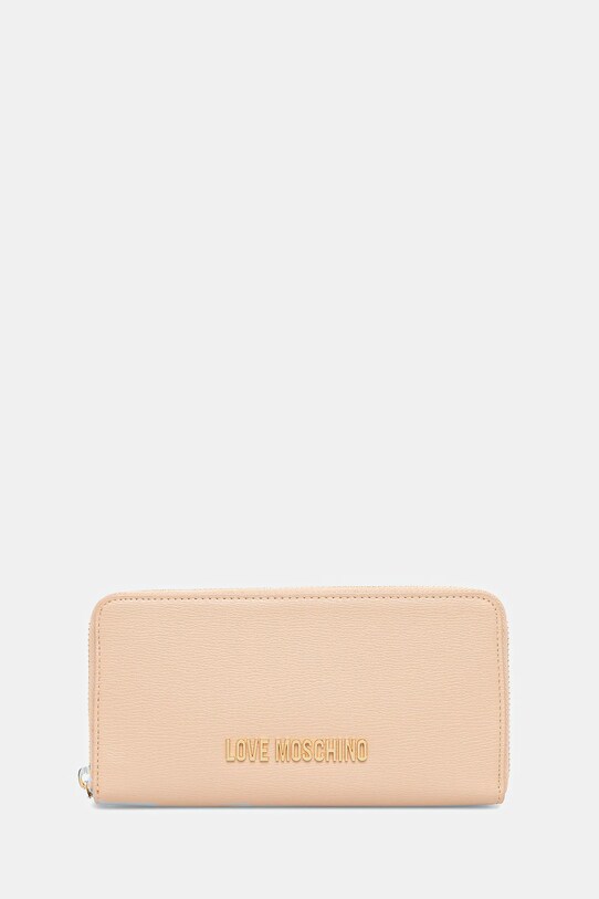 Love Moschino portfel drobny wzór beżowy JC5700PP1