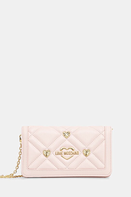 Τσάντα Love Moschino απομίμηση λείου δέρματος ροζ JC5653PP1