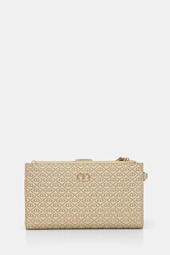 Twinset portafoglio finta pelle fiore oro 251TH7036