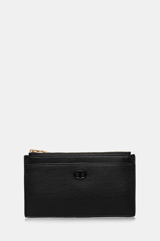 Πορτοφόλι Twinset απομίμηση λείου δέρματος μαύρο 251TH7040