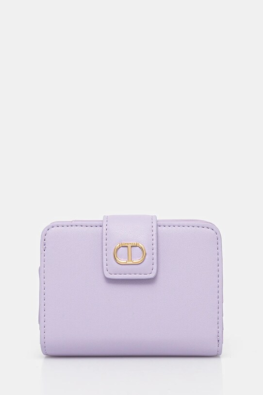 Портмоне Twinset изкуствена кожа виолетов 251TD8035