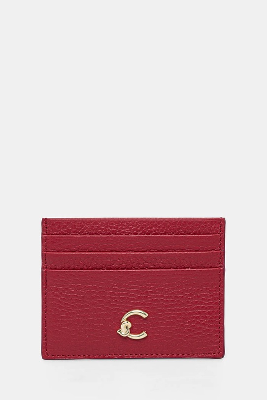 Coccinelle carcasa din piele husă de card burgundia E2.SSL.12.01