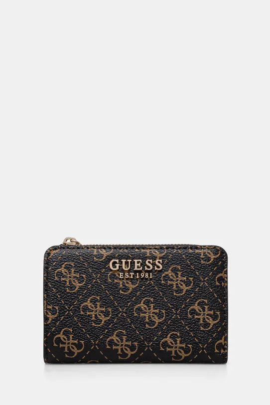 Guess portfel LAUREL imitacja skóry licowej brązowy SWQE85.00156