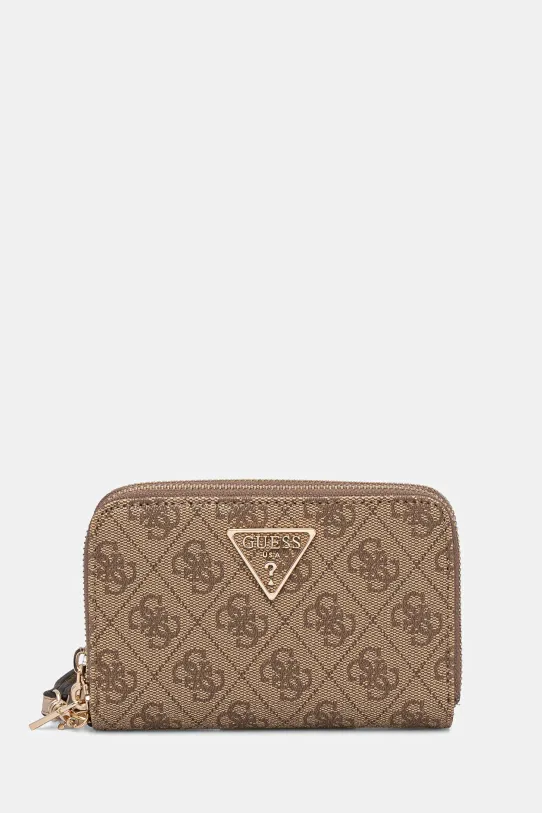 Guess portfel LAUREL imitacja skóry licowej beżowy SWSG85.00164