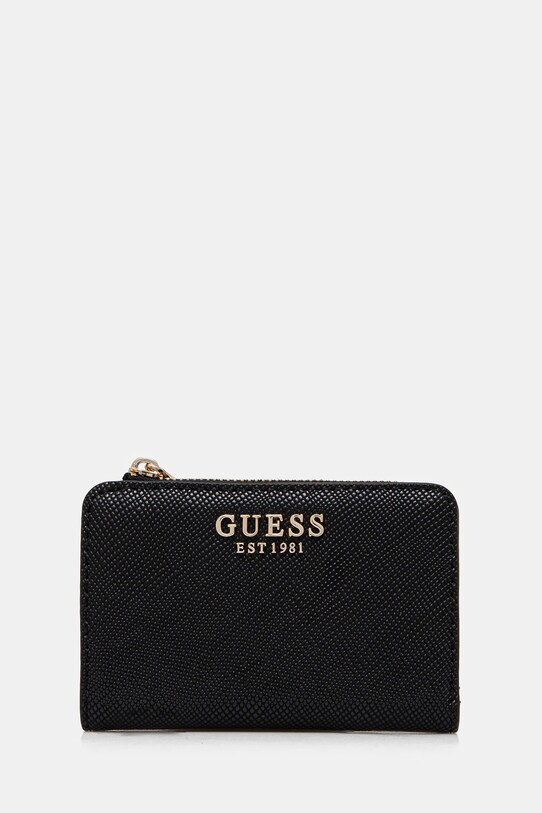 Peňaženka Guess LAUREL jednofarebný čierna SWZG85.00156