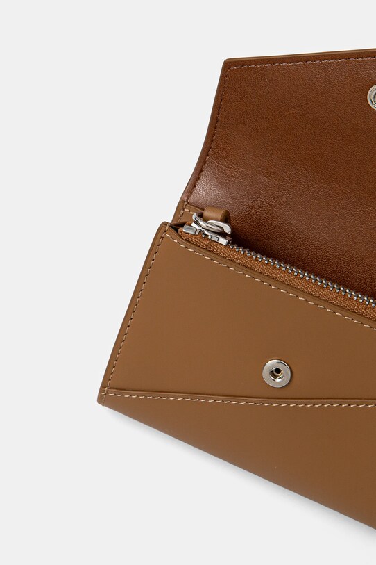 Accesorii MM6 Maison Margiela portofel de piele SA5UI0010.P7183 maro