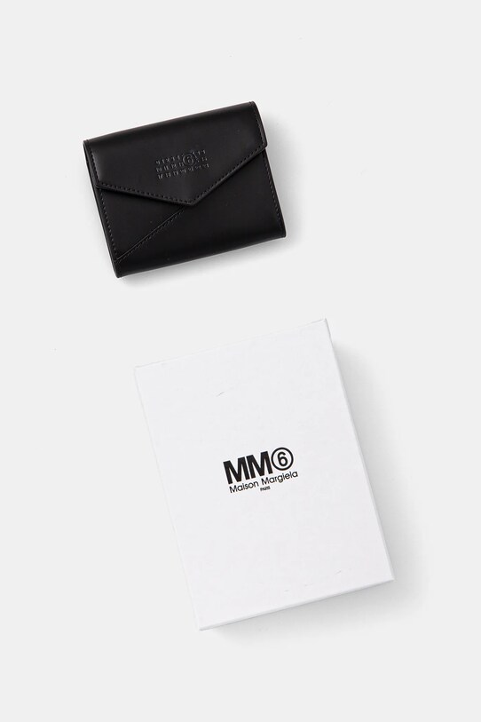 MM6 Maison Margiela bőr pénztárca fekete SA5UI0010.P7183