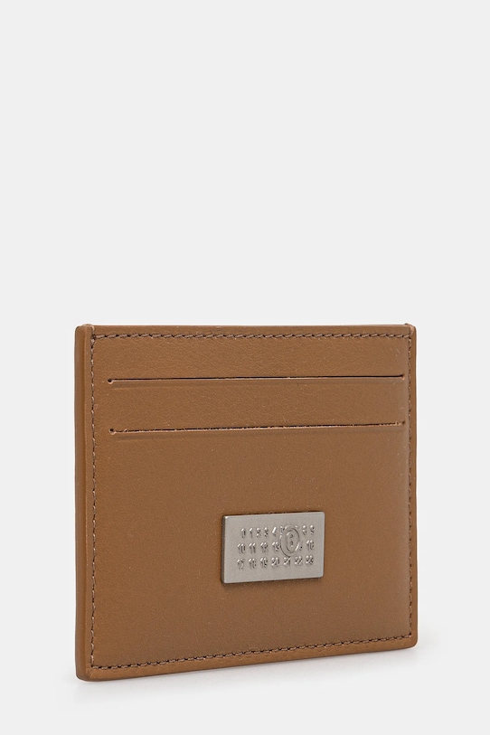 Δερμάτινη θήκη για κάρτες MM6 Maison Margiela SA5UI0013.P7258 καφέ SS25
