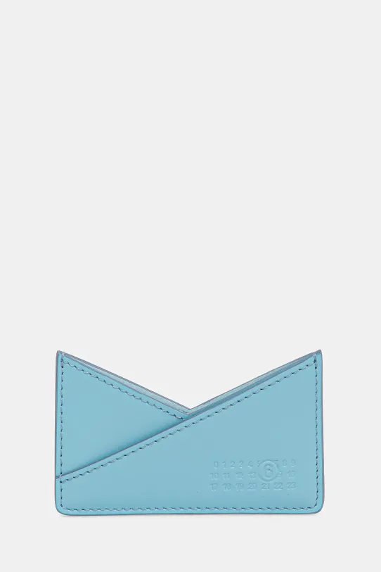 MM6 Maison Margiela carcasa din piele husă de card albastru SA6UI0014.P7183